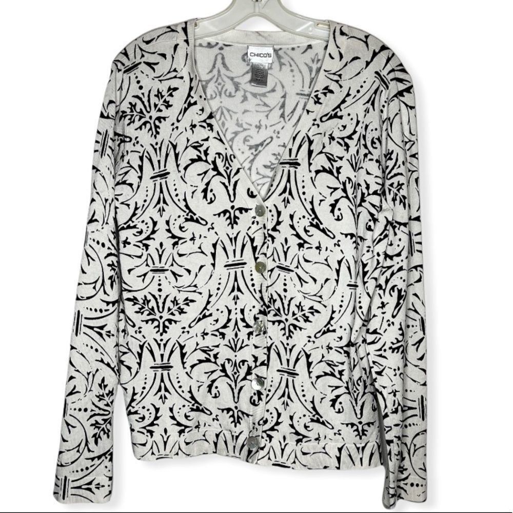 Chico's Silk Blend Cardigan Sweater - Picture 1 of 7
